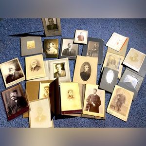 Huge Lot Antique Gentlemen Photos Cabinet Photos RARE, Various sizes